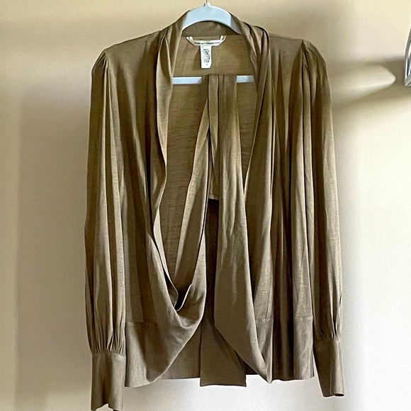 Diane von Furstenburg Olga Wrap Blouse Size S - Picture 2 of 8